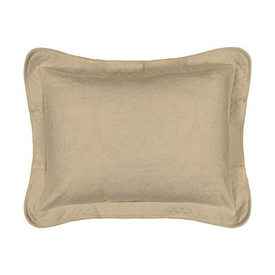 Historic Charleston King Charles Cotton Matelasse Decorative Pillow Sham, Birch